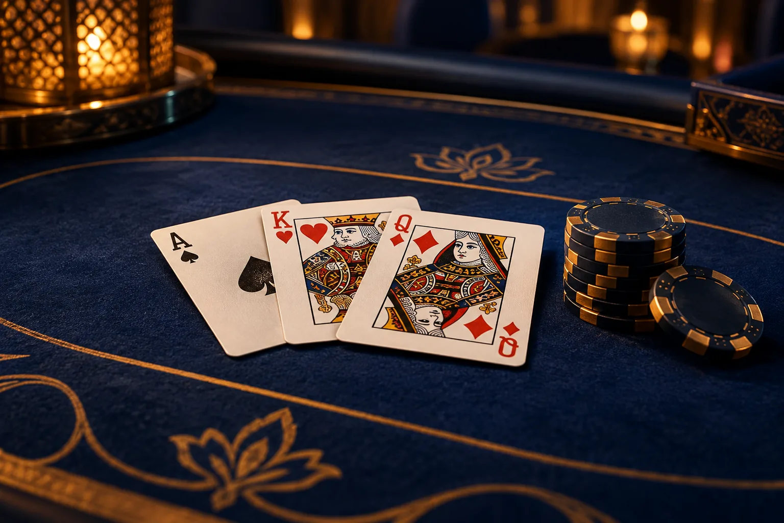 Playing cards and casino chips for Roobet frequently asked questions