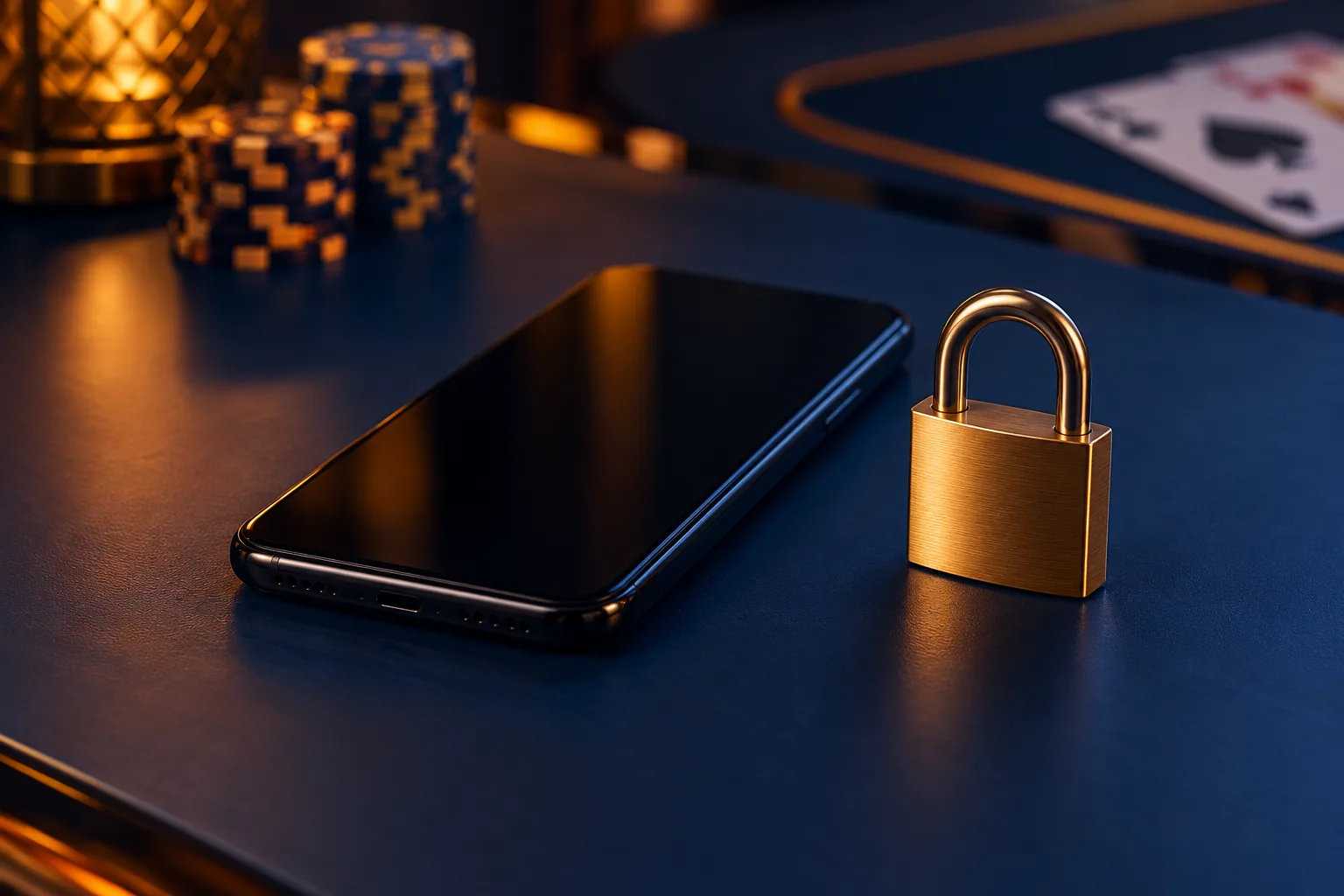 Phone and padlock for the Roobet registration guide
