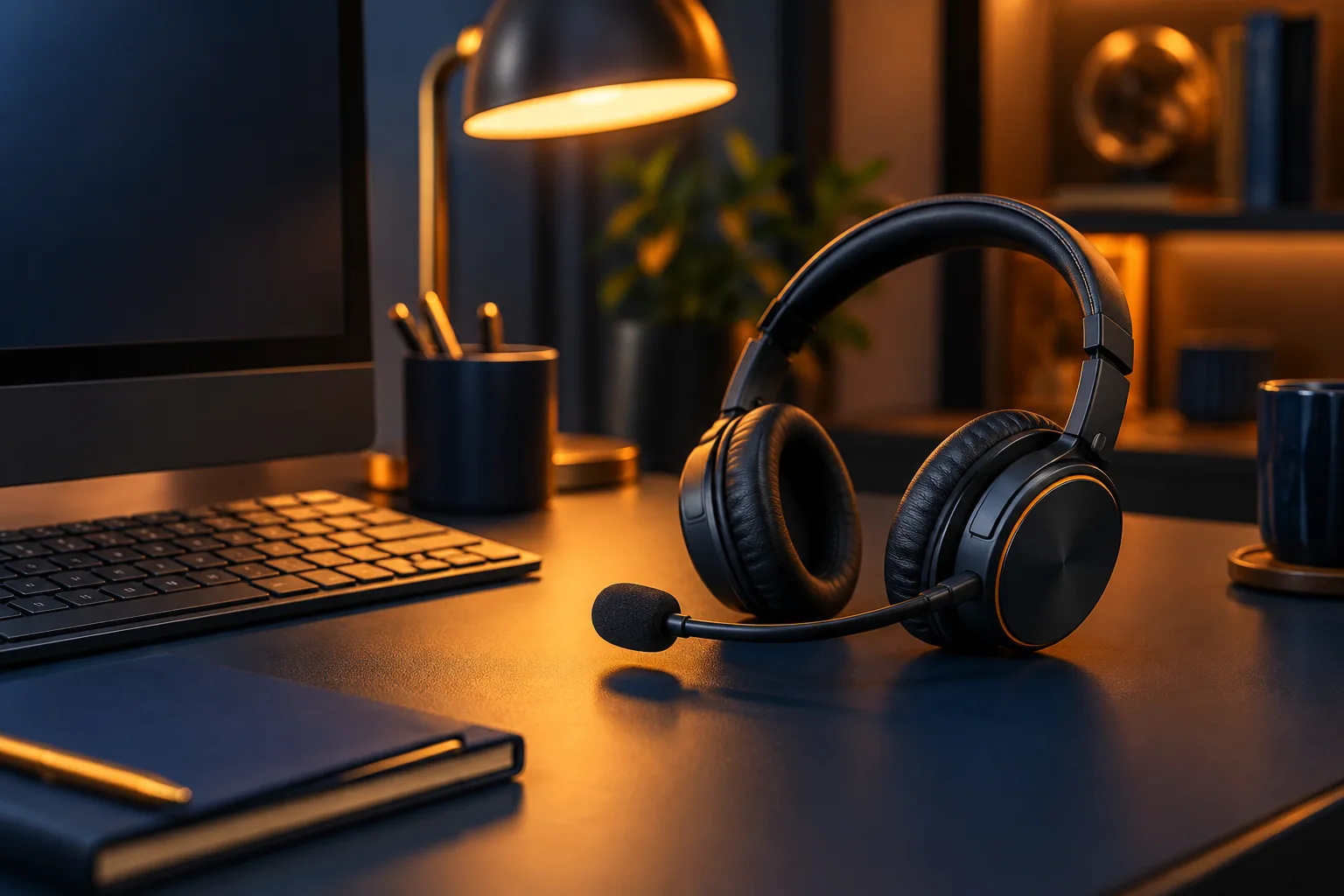 Headset on a support desk for Roobet contact information